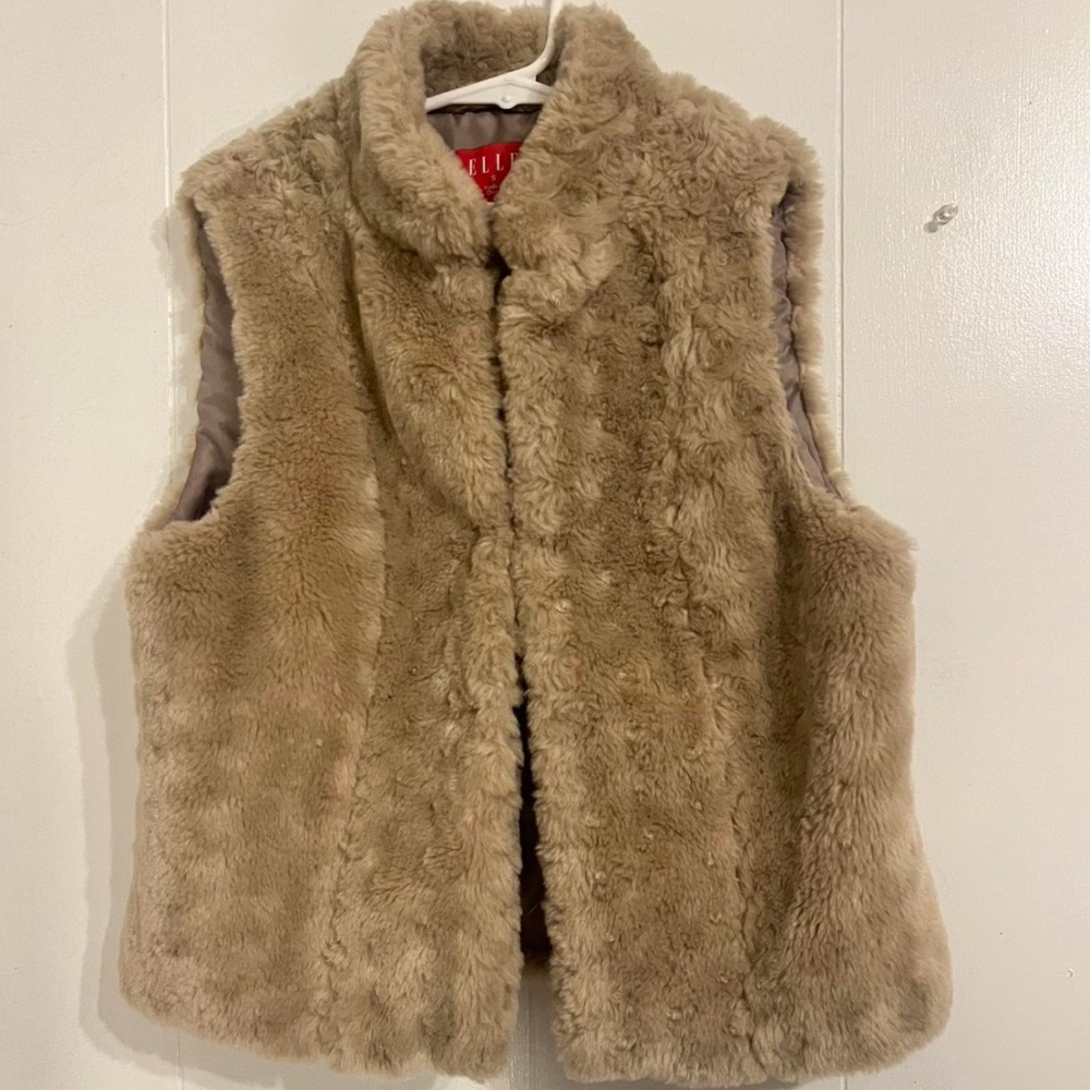 Elle Tan Faux Fur Vest